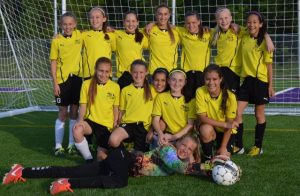 Back row: Rachel Rosborough, Karsen Furhman, Emily Sheculski, Kaila Novak, MJ Andrus, Ally Hicks, Sydney Bandarra Front Row: Hope Spitzig, Hailey Burk, Sofia Millar, Sam Bell, Briana Garcia Keeper: Nadia Chylia